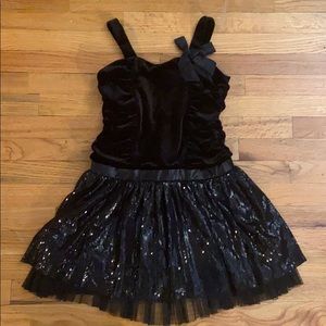 ABS GIRLS VELVET AND SEQUIN DRESS